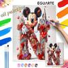 DIY Oil Painting Kits Mickey Letter N Floral Castle Home Decor Craft Gift Ideas For Room Wall Art Paint By Numbers Canvas Set