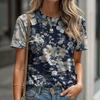 Summer Garden Flower 3D Print T-shirts Women Streetwear Fashion Casual Short Sleeve T Shirt O-neck Tees Tops Clothing