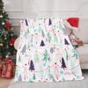 Christmas Tree Snowflakes Printed Blanket for Sofa Bed Travel Camping Living Room Office Conditioning Blanket
