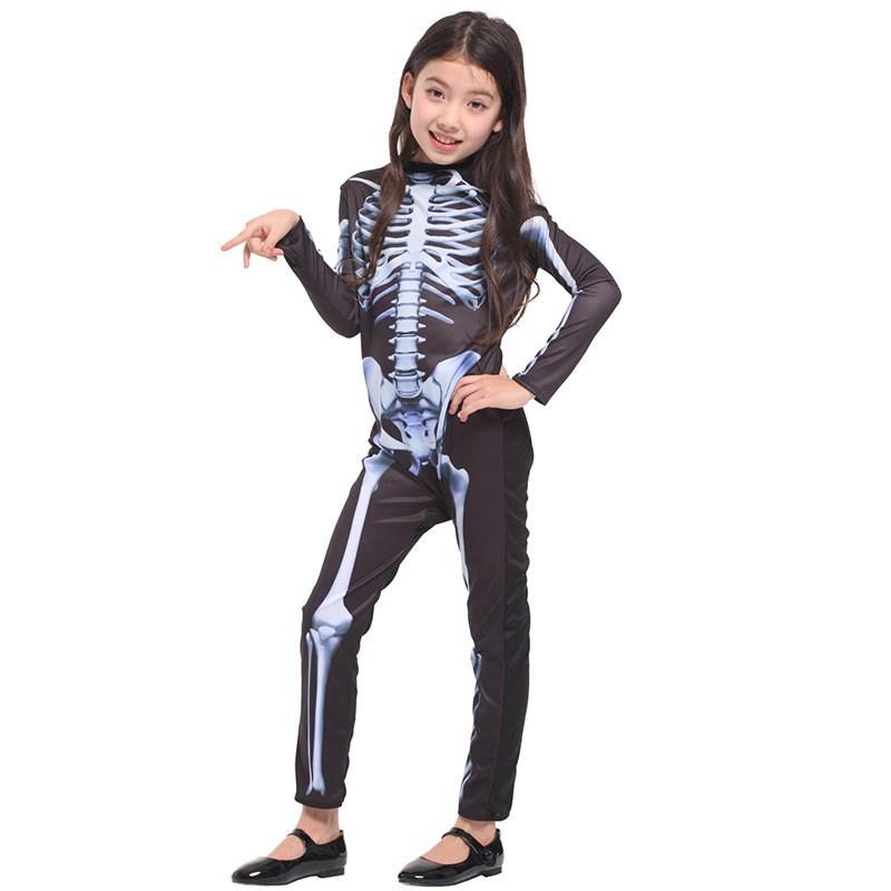 Halloween Kids Costume Scary Ghost Toddler Skeleton Role Play Outfit G-0214
