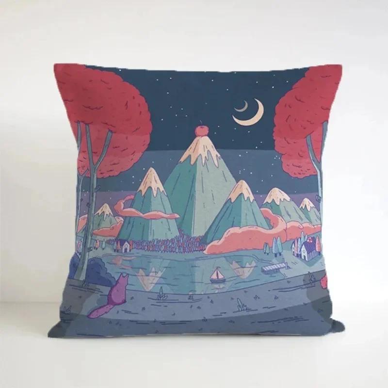 

Роскошный Декор для Дома Наволочка Подушки Автомобиль Гостиная Диван Чехол для Подушки Мультяшный Фиолетовый Кот Узор Чехол для Подушки 66x66cm