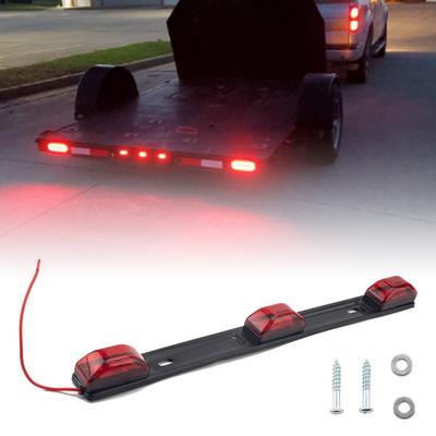 Begrenzungsleuchte Hellrot 9 LED ID-Lichtleiste Rück- Bremsleuchte mit Reflexband für LKW