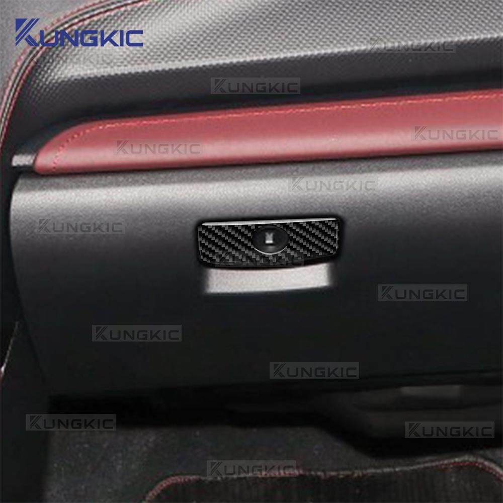 Real Soft Carbon Fiber Sticker For Subaru Forester 2019 2020 2025 2025 2025 2025 LHD RHD Car Passenger Co-Pilot Box Switch Trim