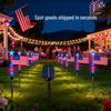American Flag Solar String Lights: Outdoor Courtyard Festival Decoration with Remote-Controlled Colored Lights