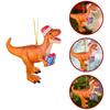 Christmas Tree Decorations Cute Dinosaur In Christmas Hat Figurine Decors Hanging Acrylic Pendant Ornaments Crafts Gift