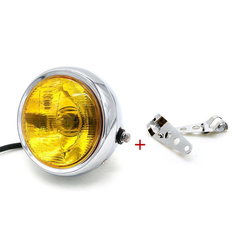 5.75 Inch Halogen Motorcycle Headlights Universal 12V Round Headlight Moto Accessories Driving Light Headlamp For Cafe Racer