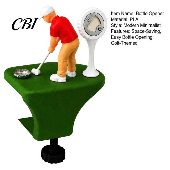Geschenk für Golfer Flaschenöffner Golf mit eingebauter Metallklinge und drehbarer Klemme, Mini-Golfer Wiederverwendbares Putter-Design Magnetischer Kappenfänger Fänger, Lustig