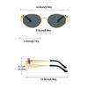 Classic Vintage Oval Sunglasses New Elliptical Frame Metal Frame Personalized Sunglasses Outdoor Shades Uv400 Trendy Fancy Gift