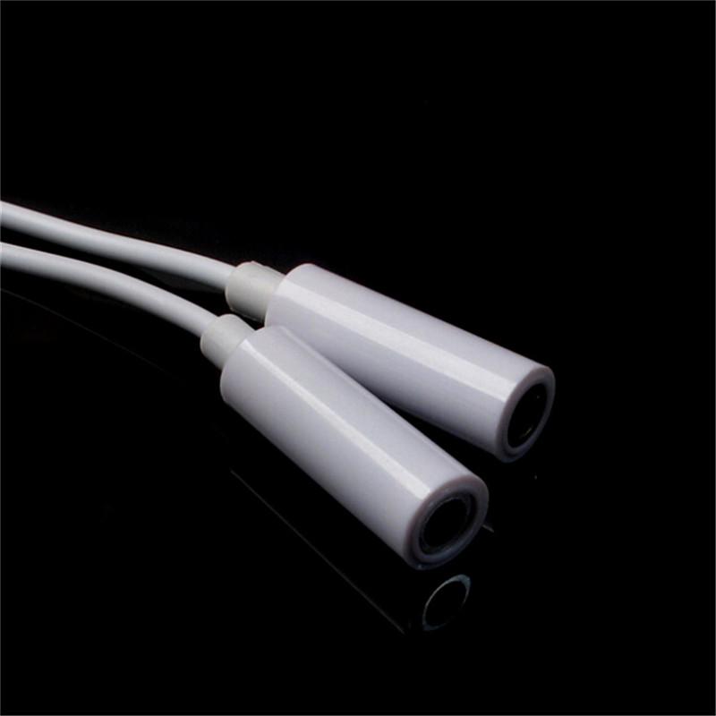 3.5Mm Aux Audio Mic Splitter Cable Earphone Headphone Adapter 1Male To 2Female