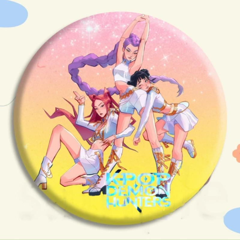 Demon Kpop Hunters Badge Character Pattern Anime Merchandise Fashion Fans Gift
