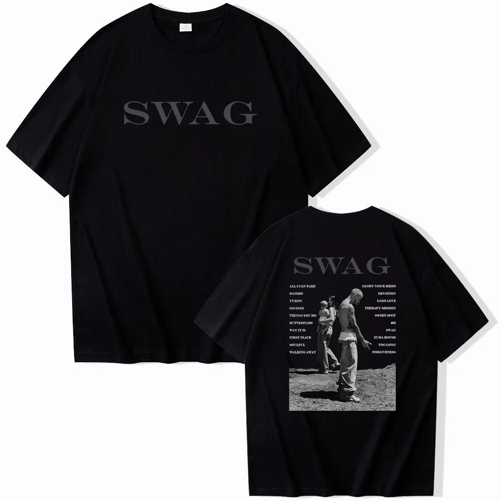

New Summer Biebers Luxury Style 2026 Album Print TShirt Doublesided Design ShortSleeved Shirt Fan Gift HighQuality S