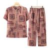 Elegant Mid-Aged Women's Summer Short-Sleeve Outfit