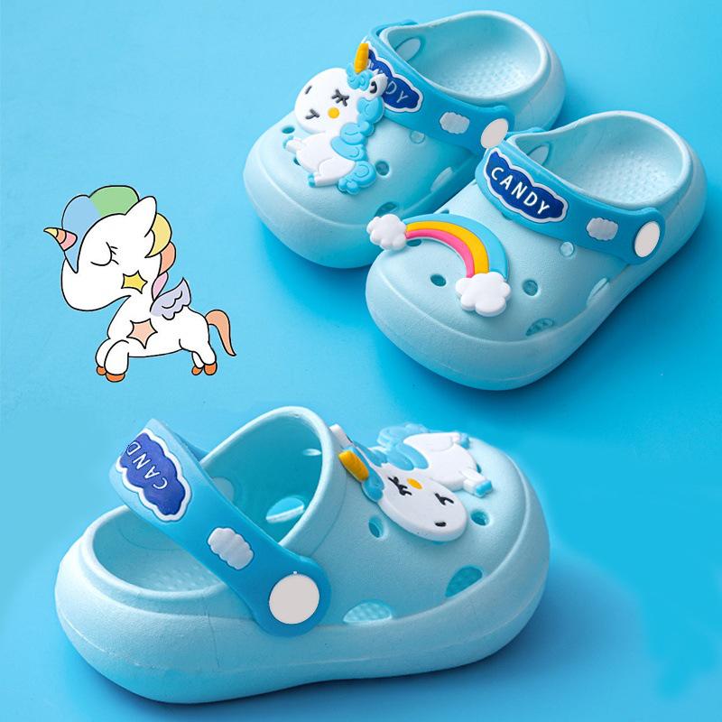 Kids' Cute Bear Non-Slip Summer Slippers: Soft Sole, Cool Clogs for Boys & Girls