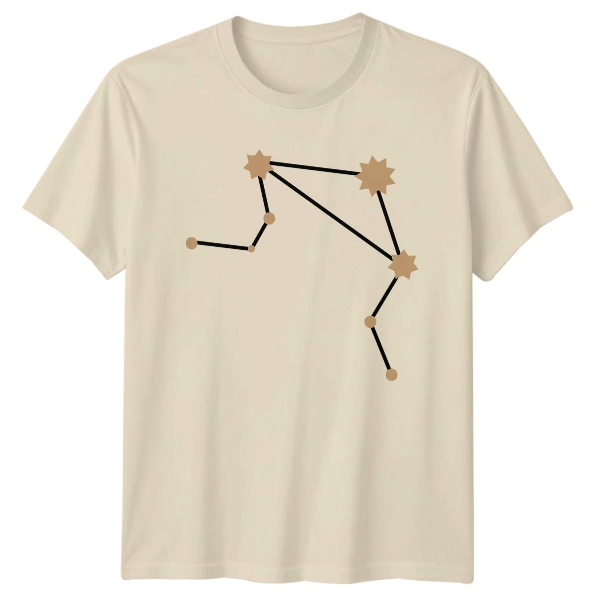 Celestial Constellation Pattern Minimalist Zodiac TShirt Astrology Constellation XXXXL
