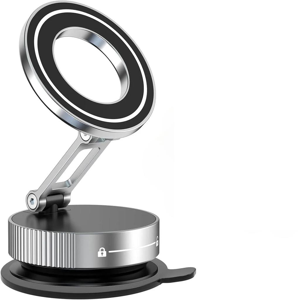 Superstarke magnetische Handyhalterung, verbesserter ABS, 360° drehbares und faltbares Design, mit einem Vakuumnapf