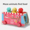 Educational Kids Wooden Toy With Ice Cream Truck Shape For Early Gift Learning