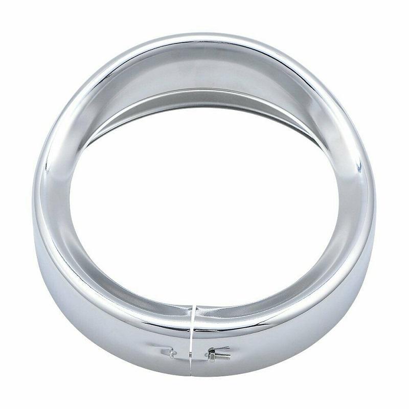 7 Inch Chrome Headlight Trim Ring Bezel Motorcycle Headlamp Decor Cover Accessories for Harley Touring Street Glide 1983-2013