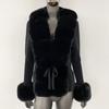Spring and Autumn Cardigan Fur Coat Imitation Fox Fur Sweater Women's Sweater