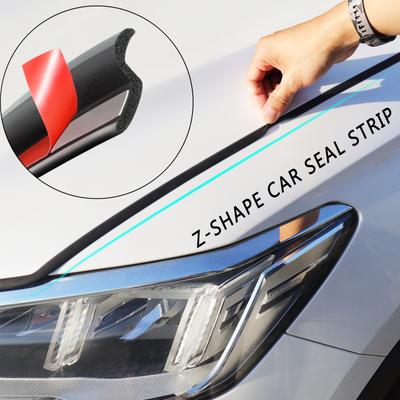 Universal Z Form Auto Motorhaube Tür Dichtung Streifen Weatherstrip Aufkleber Trim Geräuschdämmung Motorabdeckungen Motorhaube Elastisch Wasserdicht