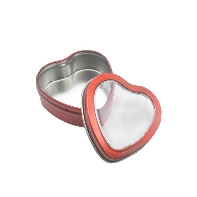 Heart-Shaped Gift Boxes, Tin Heart-Shaped Empty Jars With Lids, Mini Jewelry Boxes/Spice Boxes