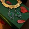 Retro Color Geometric Earrings, Court Style Niche Water Drop Oval Earrings, Medieval Color Matching Earrings