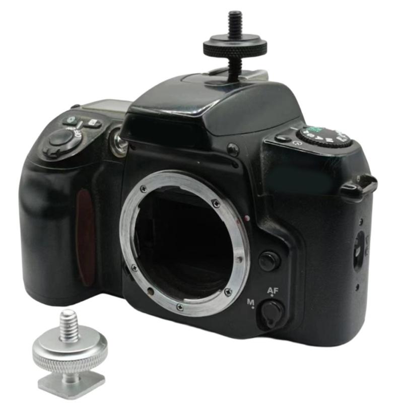 Solid Metal Hot Shoe to 1/4Inch Screw Adapter for All DSLR Cameras Environmentally Friendly Design for Photography