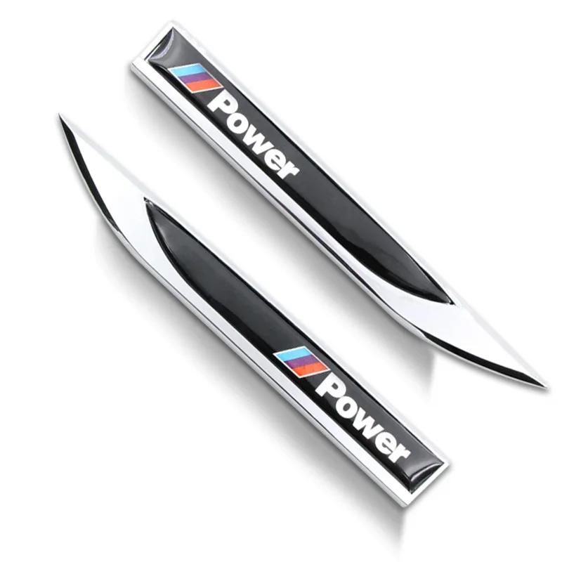 2pcs Fashion Car-Styling Stainless Steel Car Blade Car Body Waterproof Sticker For Bmw x1 x3 x5 x6 f10 f20 f30 e36 e39 e46 e60