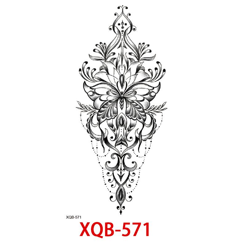 Small Full Arm Tattoo Sticker, Flower Letters, Plain Flower Tattoo Sticker Tattoo