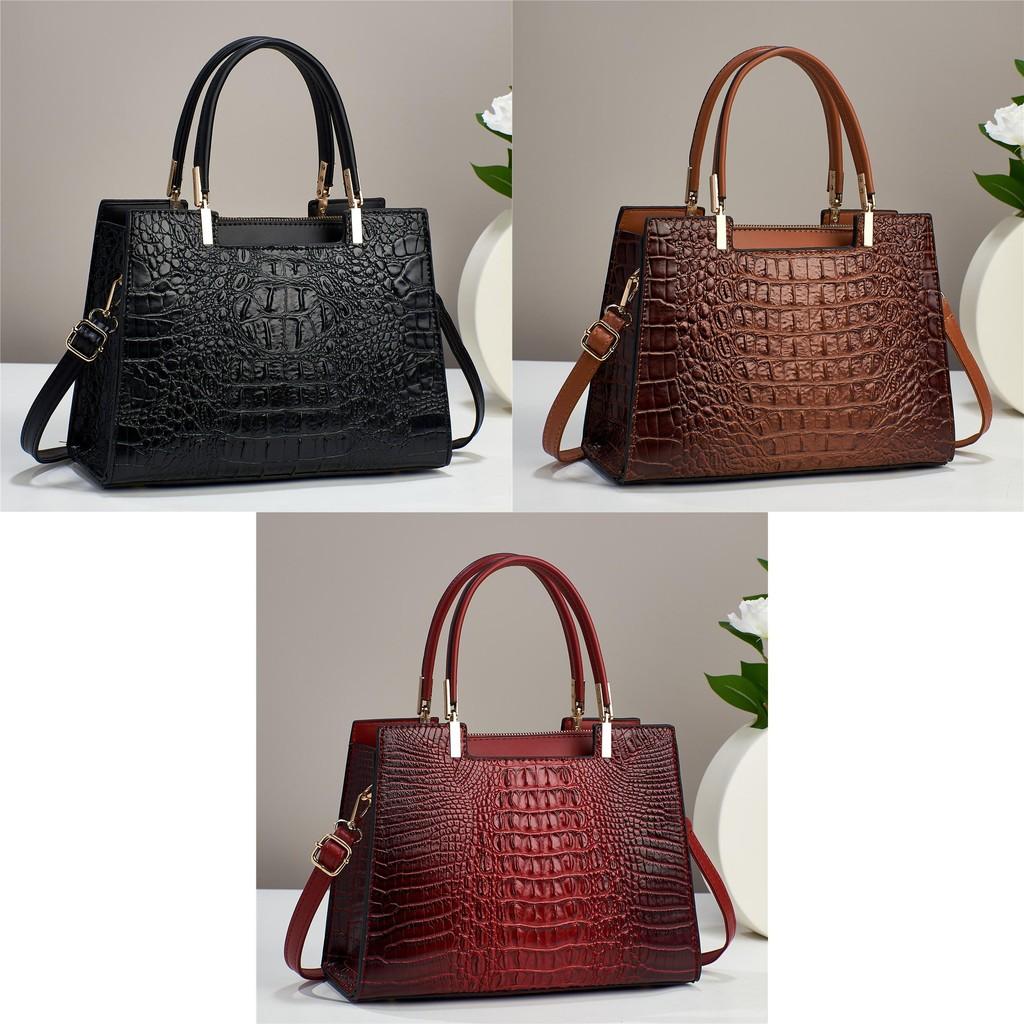 Stylish Crocodile Pattern Handbag 2023 New Large Capacity Women's Shoulder Bag