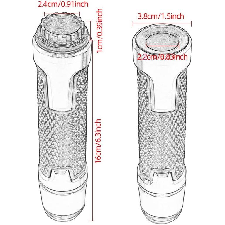 Hand Grips 7/8'' 22mm Motorcycle Grips Non Slip Universal Aluminum and Rubber Gel Handlebar Grip for Motorbike