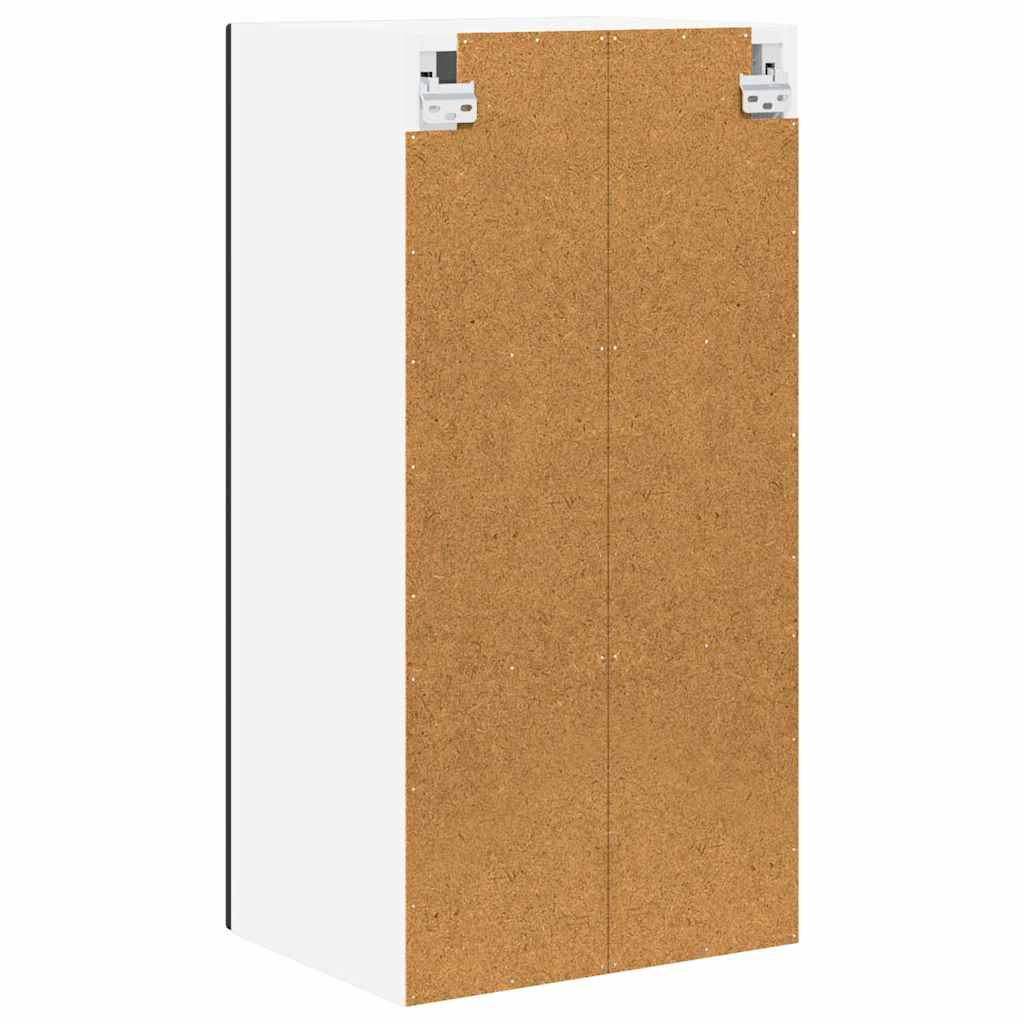 Wall Mounted Glass Cabinet LUCCA Black 40 X 31 X 80 Cm Particleboard