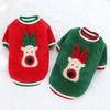 Pet Christmas Costume Small Dogs Cats - Red Or Green Reindeer-Style Two-Legged Jumpsuit Winter Warm Clothing