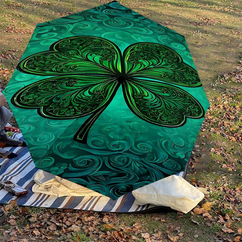 1pc Clover Automatic Open/Close Umbrella Compact Folding Umbrella with 8-Rib Shaft for Women/Men, Elegant Birthday1277S