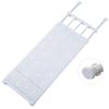 Heavy-duty, Adjustable Tension Shelving Unit with No Drilling Required. White, with Anti-slip Tension Rods (30cm Deep, 73-130cm Wide).