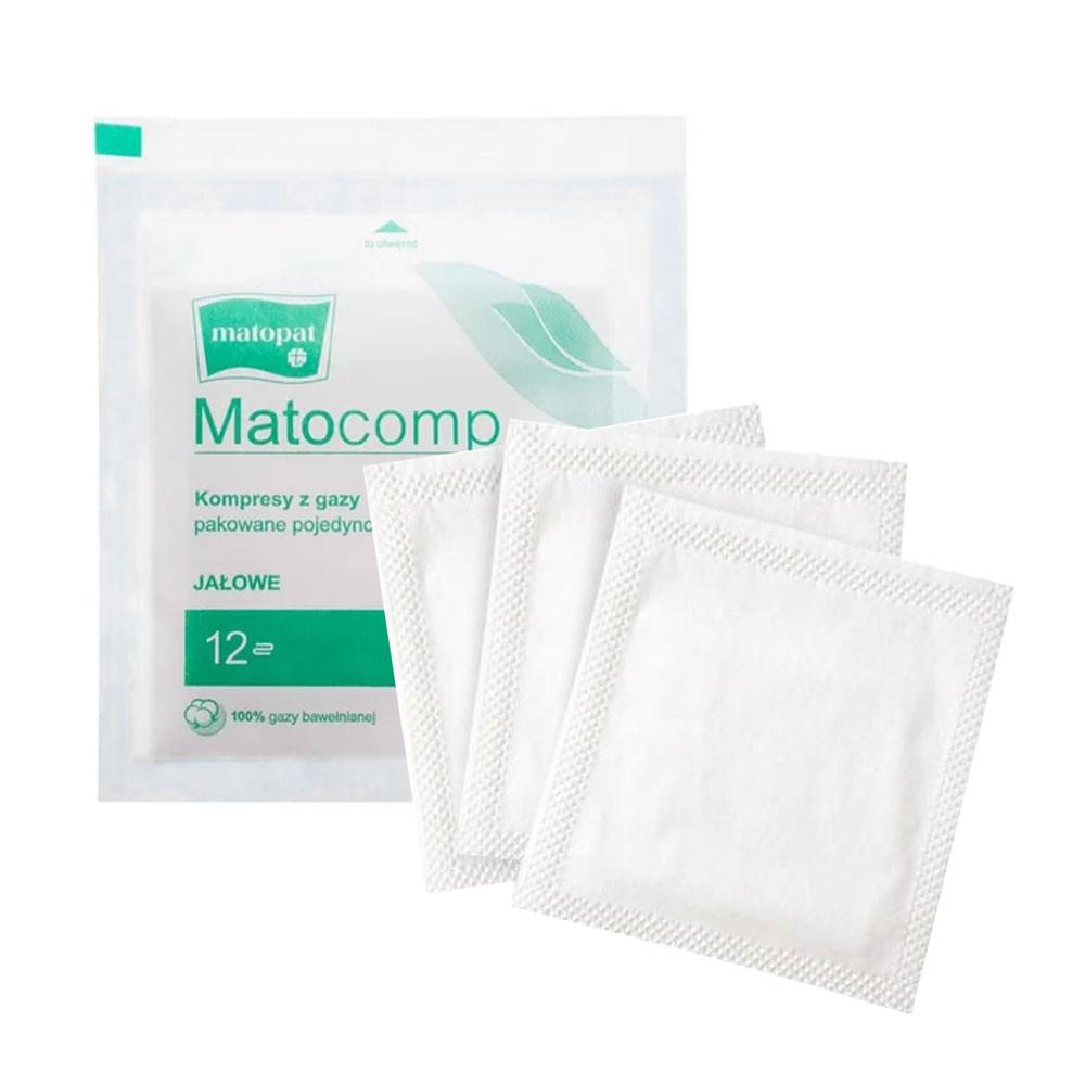 Sterile Compress 9X9 Gauze 12 Layers 17 Threads Matocomp 3 Pieces Peel-Pack (Each Compress Individually Packed)