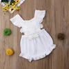 Sommer Neugeborenes Baby Niedlicher Overall, Kleinkind Mädchen Spitze Rüschen Strampler Body Kleidung