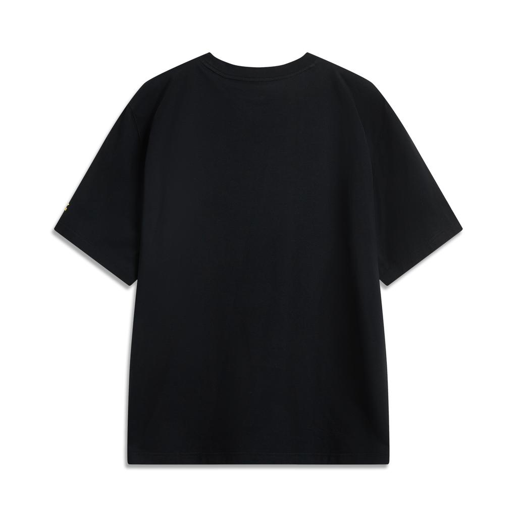 Li-Ning Comfortable Versatile Casual Simple Round Neck Pullover Short Sleeve T-Shirt Men Tops Black AHSV039-3