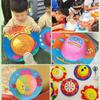 DIY Straw Hat Craft Set Handmade Straw Sun Hat Painting Kits for Children Interactive Party Art Supply Classroom Props