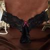 Sexy Lace G String Thong Underwear for Women Flowers Hollow Out Panties T-back K73