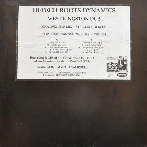 LP Record HI TECH ROOTS DYNAMICS West Kingston Dub TBX008 Top Beat Record UK Reggae Ska Dub Used