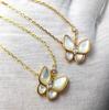 High-End Butterfly White Mother-of-Pearl Diamond Clavicle Necklace