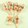 24pcs Cartoon Bee Lollipop Paper Holder Mixed 6 Styles Lollipop Decor Cards for Kids First Birthday Baby Shower Party Supplies