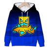 Children Boys Girls Hoodie Tops Kids Geometry Dash Hoodies 3D Printed Cartoon Game Fashion Outdoor Sweatshirts Casual Pullovers