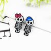 Trendy Punk Skull Brooch: Drip Oil Design for Girls & Boys, Perfect Friendship Badge Ornament