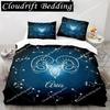 Galaxy Theme Constellation Duvet Cover Set Aries Twin Bedding Set King Size Polyester Polyester Quilt Cover