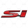 Car Styling 3D Metal Adhesive Badge Chrome Zinc Alloy SI Emblem Badge Auto Accessory