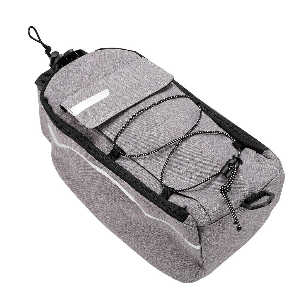 Bike Rack Bag Reflective Stripe Grayness Cycling Equipment High Capacity Rear Bike Rack Bag