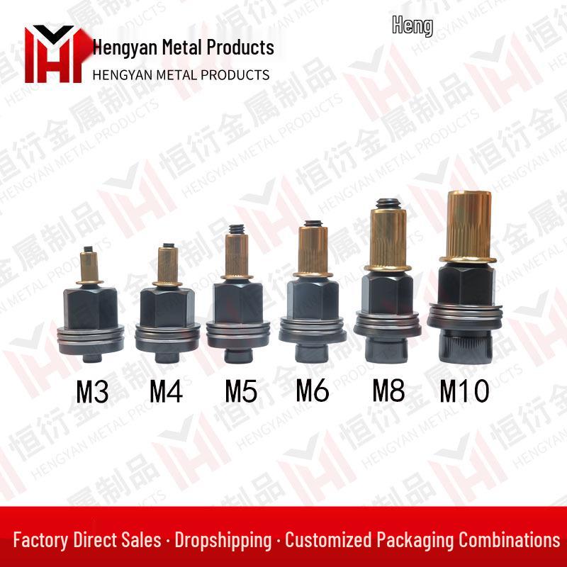 Manual Rivet Nut Tool with Interchangeable Heads M3-M12