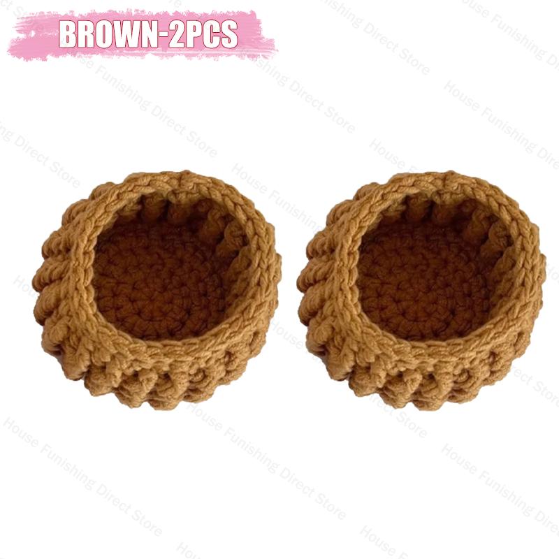 Handmade Crochet Rose Flower Valentine's Day Coaster Heat Resistant Kitchen Table Mat Romantic Home Decor Gift for Wedding Anniv