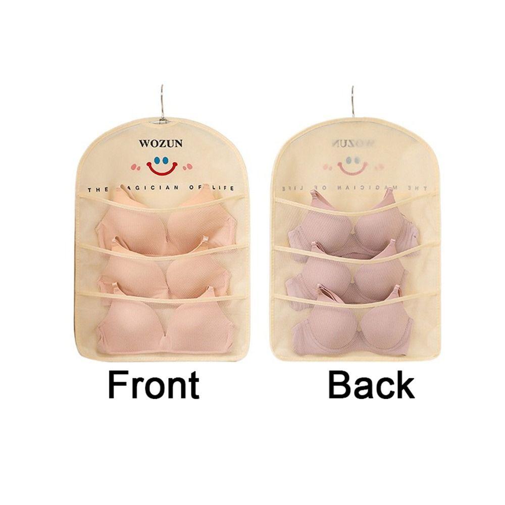 Double Sides Underwear Storage Hanging Bag Wall Mounted Sundries Hanger Storage Bags for Home